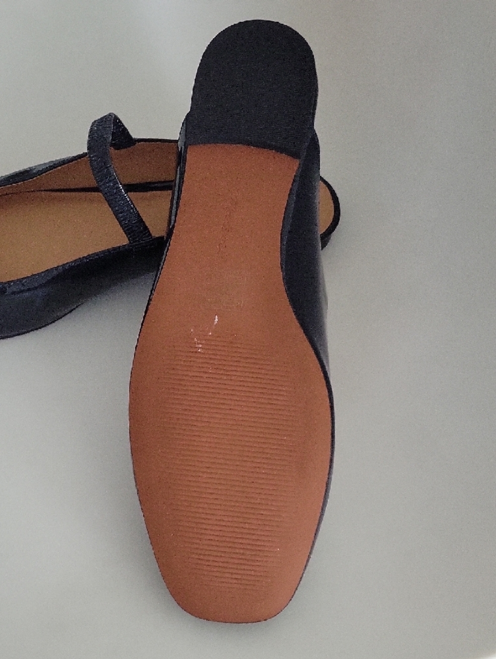 Madewell Navy Blue Patent Square-Toe Mary Jane Mules - Picture 5 of 8